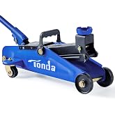 TONDA Floor Jack, 3,800 lb Hydraulic Car Jack, 4.9"-11.8", Blue | BUILT-IN SAFETY VALVE: Helps protect against overloading and supports controlled operation within the jack's rated capacity
