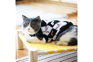 Evursua Cat Clothes Sweater for Kitten Small Dogs Cats Winter Knit Clothing Warm Soft and High Stretch, fit Pet Male Female