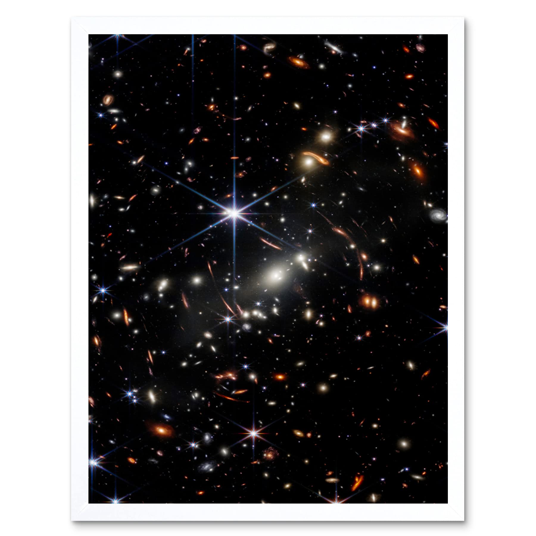 Artery8 NASA James Webb Space Telescope Deep Field Image Stars Thousands Galaxies Photo Art Print Framed Poster Wall Decor 12x16 inch