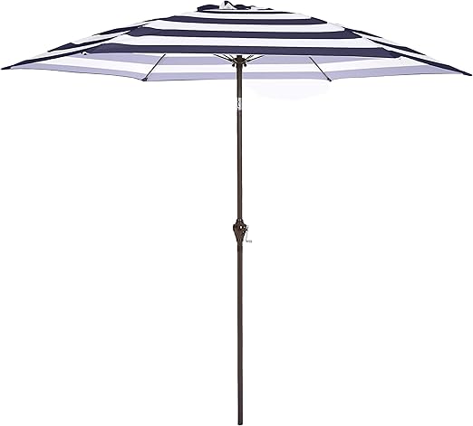 Amazonbasics Outdoor Patio Umbrella 9 Foot Striped Dark Blue And White Amazon Ca Patio Lawn Garden