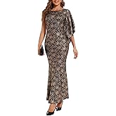 Womens Off Shoulder Formal Dresses Sparkly Gorgeous Golden Silk Embroidery Gowns and Evening Party Long Dress with Split