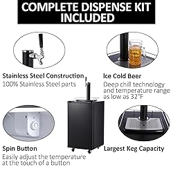 Aplanooie Beer Kegerator, Single Tap Draft Draft