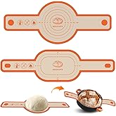 Silicone Bread Sling Oval and Round, 2Pcs Non-Stick Reusable Bread Sling, Sourdough Tools & Dutch Oven Accessories, Orange
