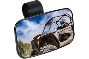 UTV Center Mirror, OFIG UTV Rear View Mirror with 1.5"-2" Mount Compatible with Polaris RZR/Can Am Maverick X3 Commander/Pion