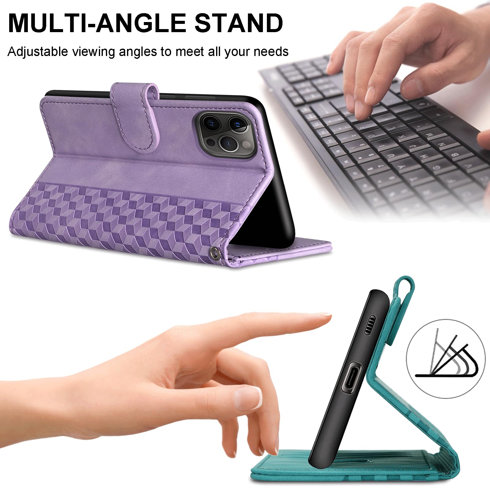 Handyhülle für Google Pixel 10a Hüllen Premium Leder Case RFID-Blockierung Klappbar Wallet Magnet Kartenfach Standfunktion Schutzhülle kompatibel mit Pixel 10a Cover,Türkis 7