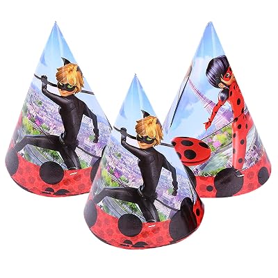 Miraculous Ladybug Party Hats Ladybug Theme Party Supplies for Baby Shower Birthday Party Decorations Hat