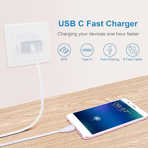 Pixel 9/8/7/6/5/4/3 Fast Charger, 20W USB C Fast Charging Block