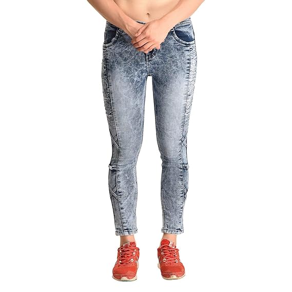 grey colour ladies jeans
