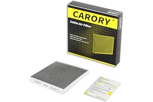 CARORY Cabin Air Filter w/Activated Carbon for Select 2016-2023 Hyundai, Kia Models - Kona, Kona N, Tucson, Veloster, Veloster N, Venue, Seltos, Soul, Soul EV, Sportage, CF12160, D3H79-AK000