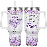 Caiibaoob Nana Tumbler - 40 oz Mug with Handle, Birthday Gift