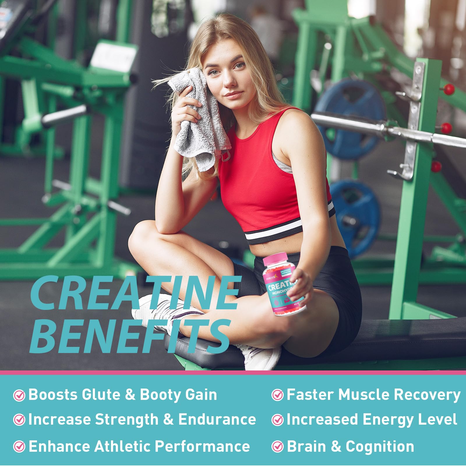 Creatine Monohydrate Gummies - 60 Count