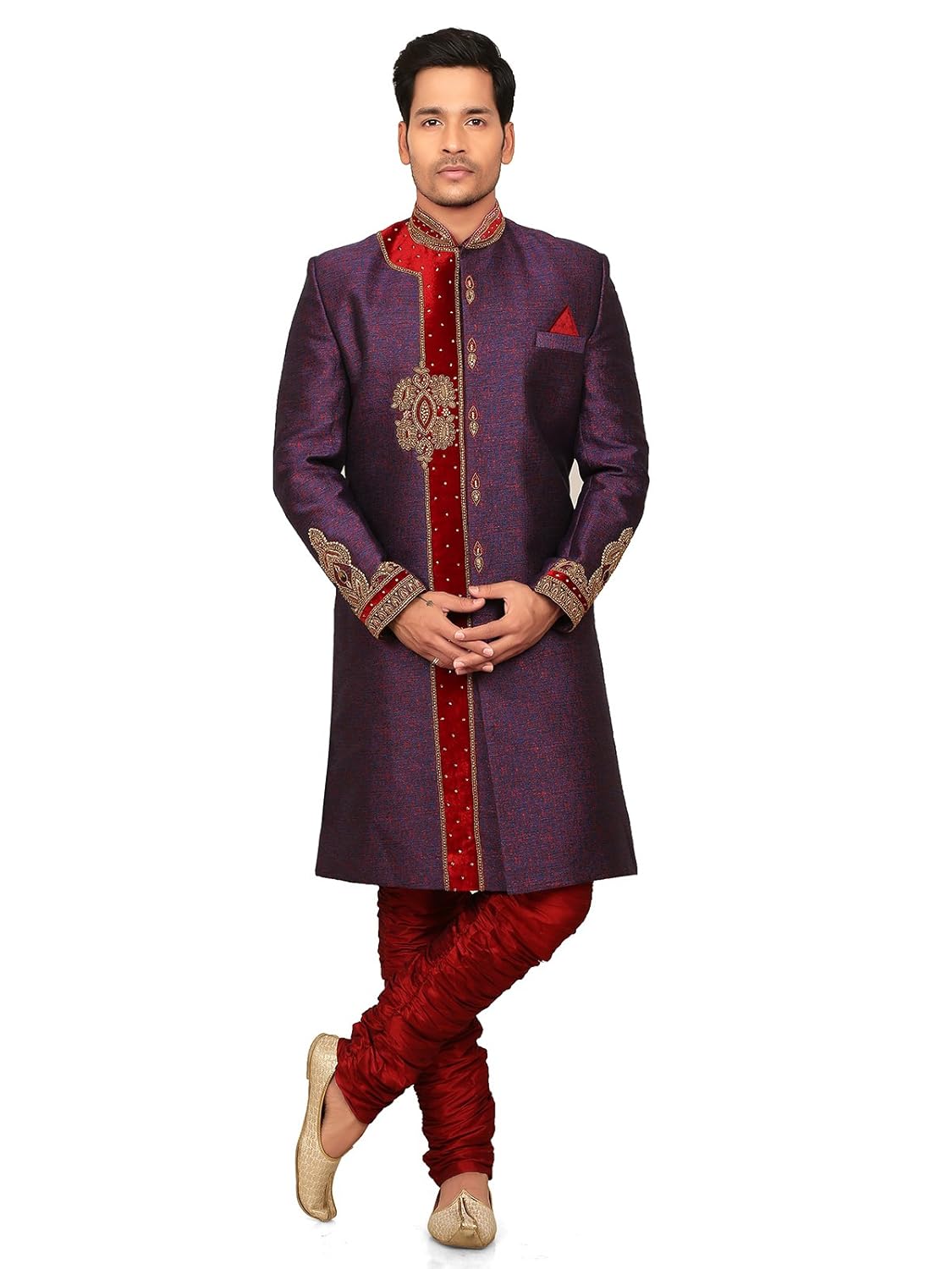 a.b.c. garments multicolor silk brijesh sherwani for men