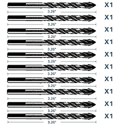 10-Piece 3/16" Masonry Drill Bits for Tile Glass