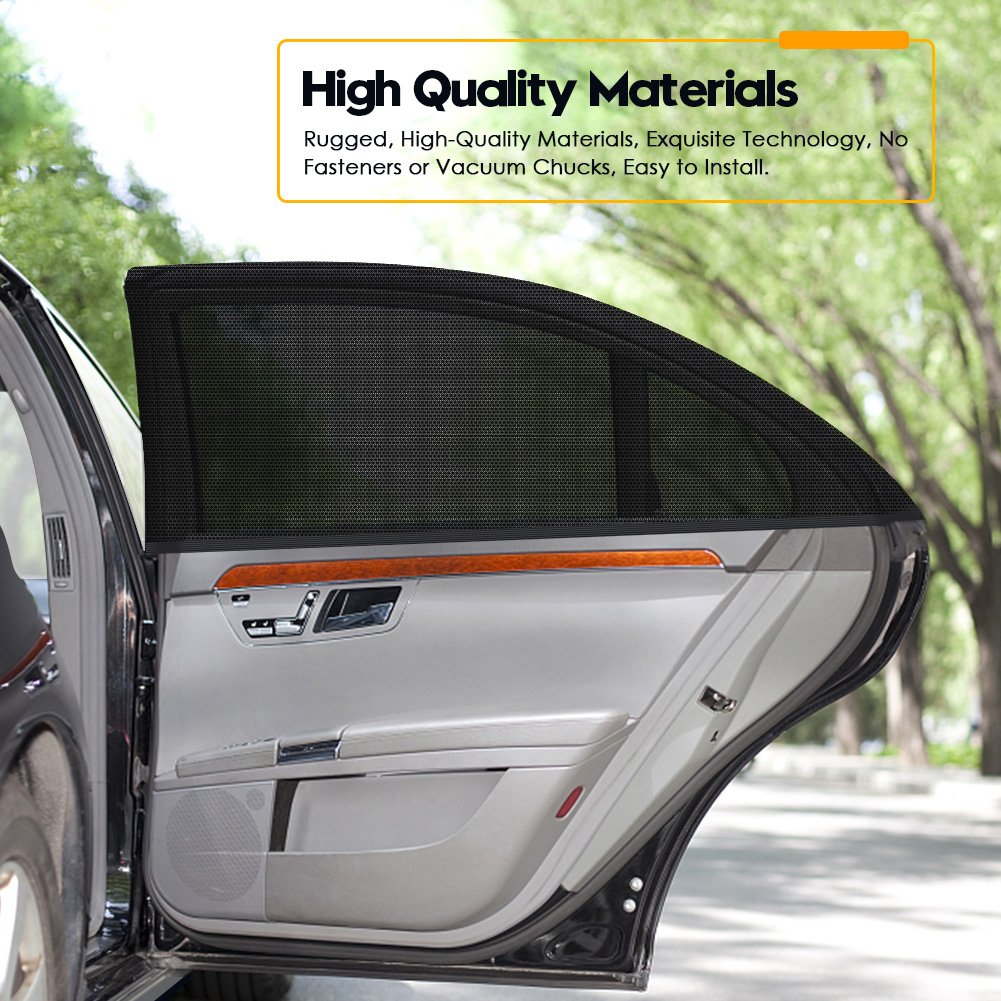 Alintor 2 Pack Car Window Shades, UV Protection for Kids Baby Adults Pets, Portable Car Sun Shades, 40\