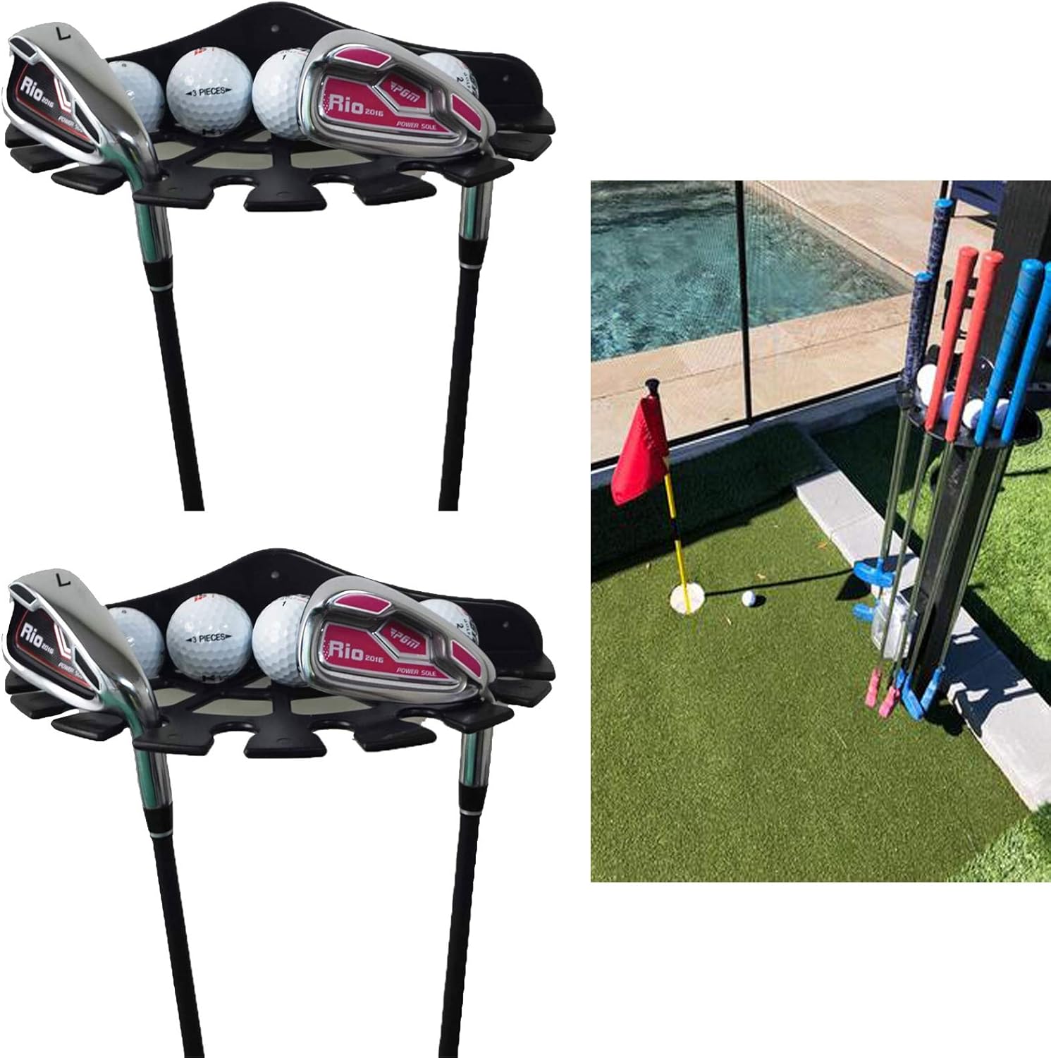 Pmsanzay 2 Pack Golf Club Organizers Golf Club Display Golf Putter Rack Golf Club