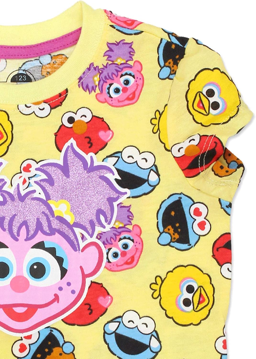 Sesame Street Elmo Girls Short Sleeve Tee (Baby/Toddler): Clothing