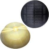 Upgraded 2 Pack Solar Light Replacement Top 3.7 Inch Lids | 94mm Waterproof, 50LM Warm White LED, Fit DIY Hanging Lanterns, Ideal For Garden Pathway Yard Decor