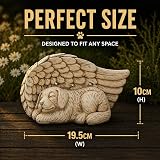 Festive Lights 19.5cm Solar Dog Angel Wings Memorial Light Outdoor view 5