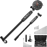 Neoteck Dial Bore Gauge with 0.7"-6"/0.0005" Measuring Range | 6" Depth Dial Bore Gauge Set with 23PCS Anvils Chrome Plated Handle &amp; Insulated Grips for Engine Cylinder Measurement-Black