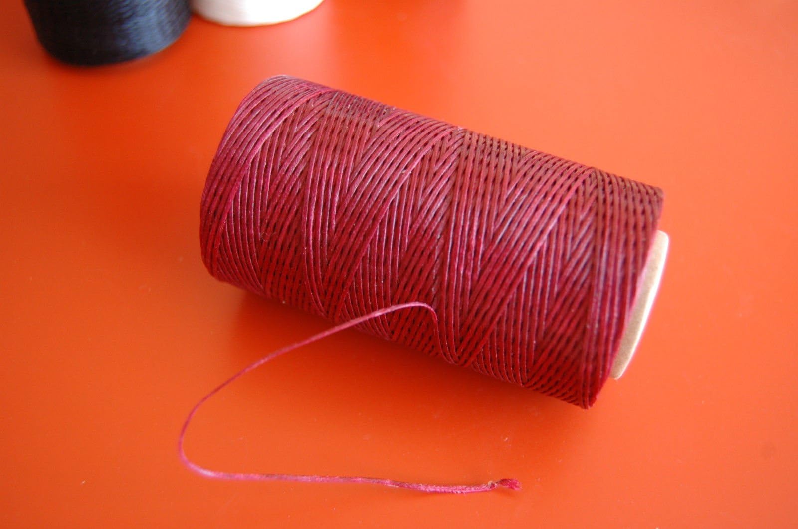 1mm Leather Craft Waxed Wax Thread DIY Stitching Chisel Sewing-10 Yard for Treatments Leather Tools Chisel Awl Upholstery Shoes Luggage 1 Pcs (Red)