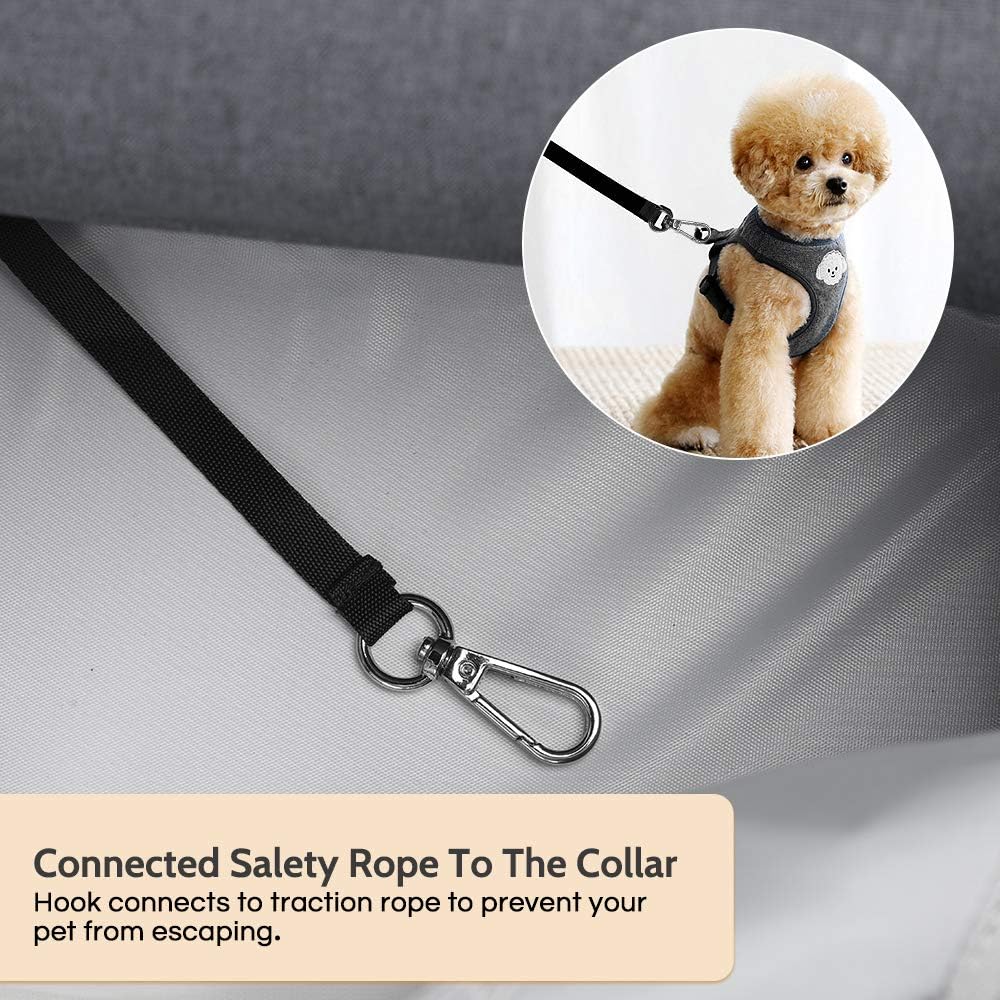 Zacro Pet Sling Carrier - Hand-Free Sling for Small Dog Cat Outdoor Travel, with Breathable Mesh Adjustable Shoulder Strap&Belt, Pet Backpack Puppy Safety Bag for Pets Below 8lb - Grey : Pet Supplies