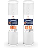 Geekpure 20-Inch Carbon Block Replacement Filter – 4.5" X 20", 5 Micron, 4-Pack, For Whole House Water Systems