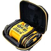 MeEazy Hard Case, Protective Custom-Fit Padded Storage Bag with YKK Zippers, Form-Fitting Shell, and Wide Shoulder Strap for DEWALT DCC020IB 20V Max Air Compressor Tire Inflator (CASE ONLY)