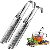 2 Pack Tea Infuser for Loose Tea, Long Handle Tea Strainers Stainless Steel Tea Filter Tea Strainer Pipe Tea Diffuser for Fin