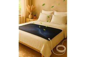 PEDRELA Grounding Mat for Bed, Earthing Mat for Better Sleep & Stress Reduction, Grounding Pad for Bed with Cable, Grounding Matress Pad, Grounding Well Mat Queen & King Size