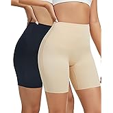 JTJFIT Women High-Waisted Slip Shorts for Under Dresses Seamless Short Boyshorts Smooth Panties Anti Chafing Underdress