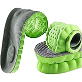 4D Cloud Technology Insole - Super Soft Comfort Insoles, Soft Foot Protection Cloud Feeling Insole, U-Shape Memory Foam Insoles, 4D Sports Memory Foam Insoles (Green, Men 10.5-11.5/Women 12-13)