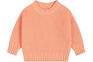 TEACH LEANBH Toddler Baby Boys Girls Knitted Sweater Warm Soild Pullover Top Autumn Winter Outfits