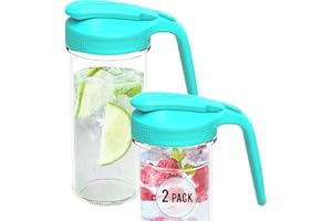 Masontops Multi Pour Top Mason Jar Lid with Handle - Regular Mouth Mason Jar Pour Spout Lid Pourer - Ball Mason Jar Pitcher L