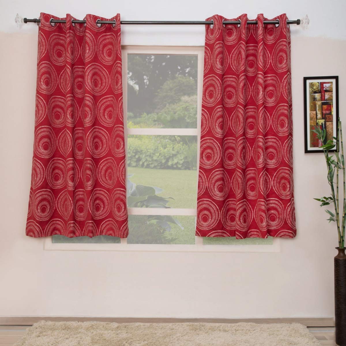 Buy Home Centre Floss Contemporary Window Curtains Set Of 2 Pcs