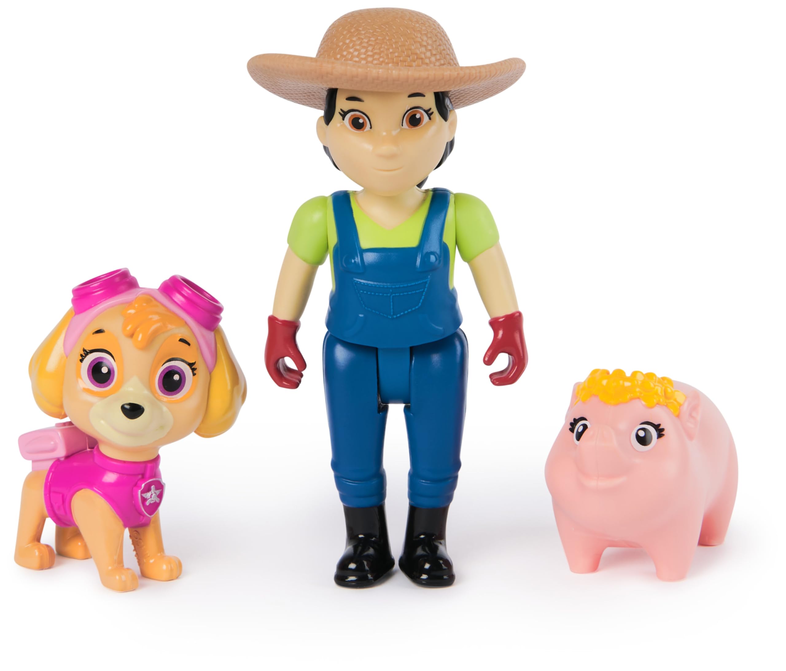 PAW PATROL Hero Pups – Actionfiguren-Set mit 1 Skye Hundefigur, 1 Bäuerin Yumi Figur und 1 Schweinchen, Spielzeug geeignet für Kinder ab 3 Jahren 8