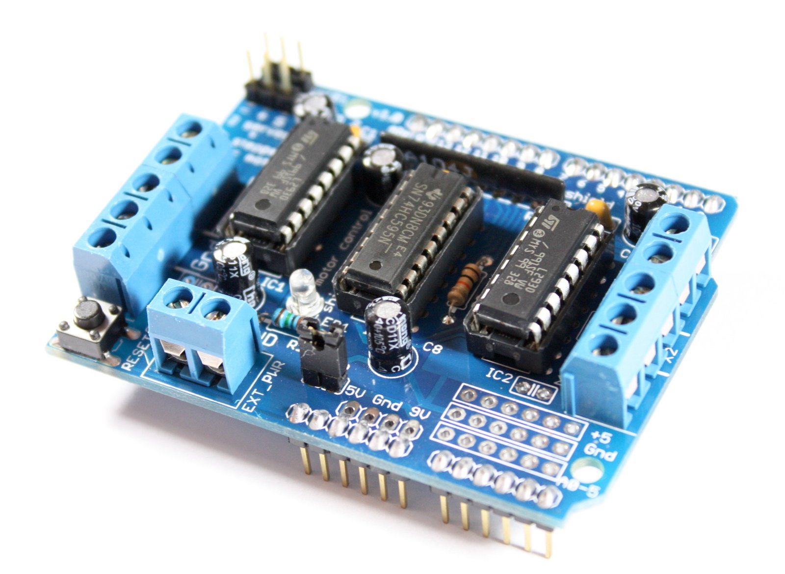 Motor Shield with 2x L293D Drivers for Stepper Motors