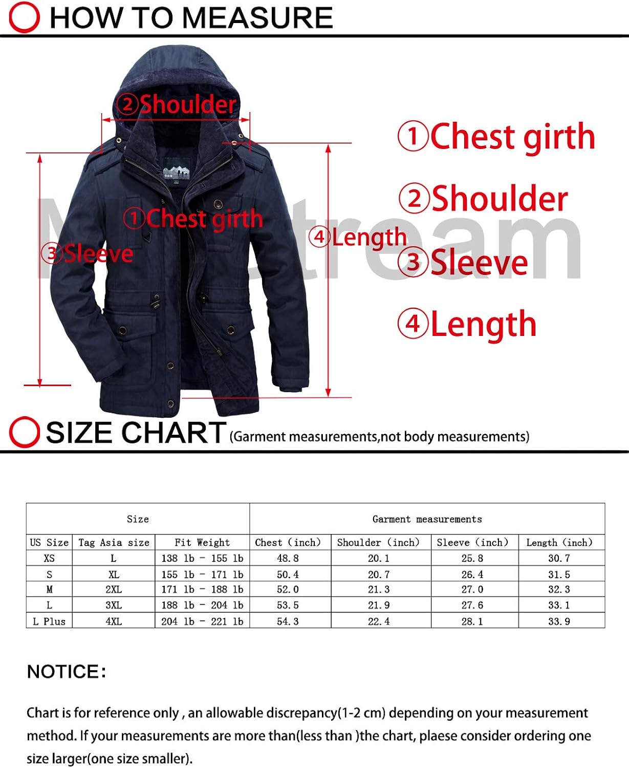 Mr.Stream Men's Winter 3-in-1 Hooded Jacket Windproof Faux Fur Lined Windbreaker Coat Outerwear Warm Parka: Clothing