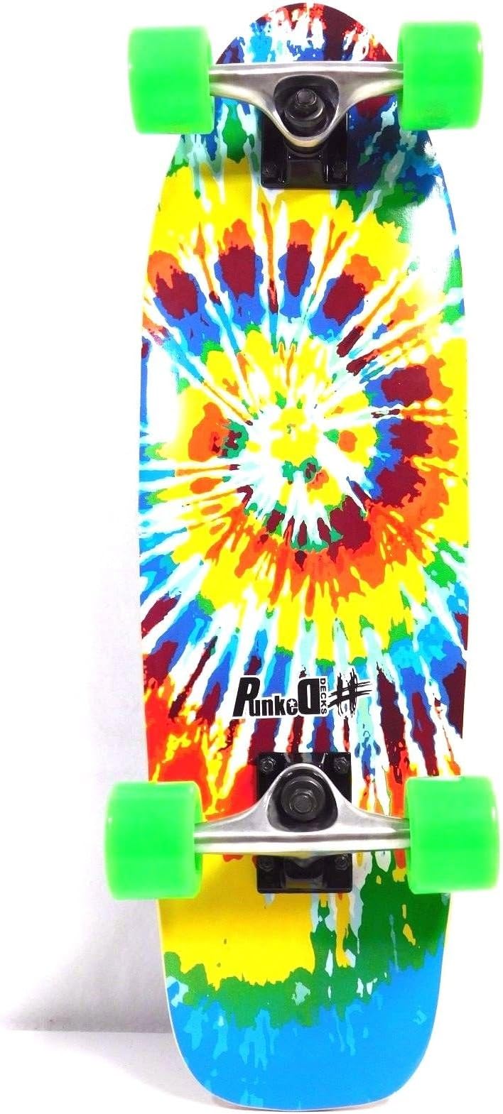 Punked Mini Cruiser Tie-Dye Complete longboard skateboard 27" X 8"
