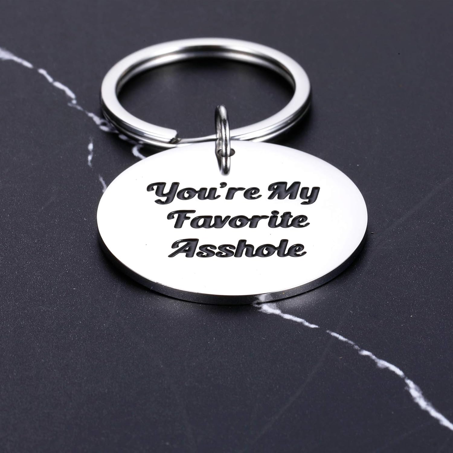 Funny Gifts Men Keychain Husband Boyfriend Present You’re My Favorite Asshole Keyring for Anniversary Valentines Wedding Birthday Christmas Thanksgivings BF Hubby Jewelry at  Men’s Clothing store