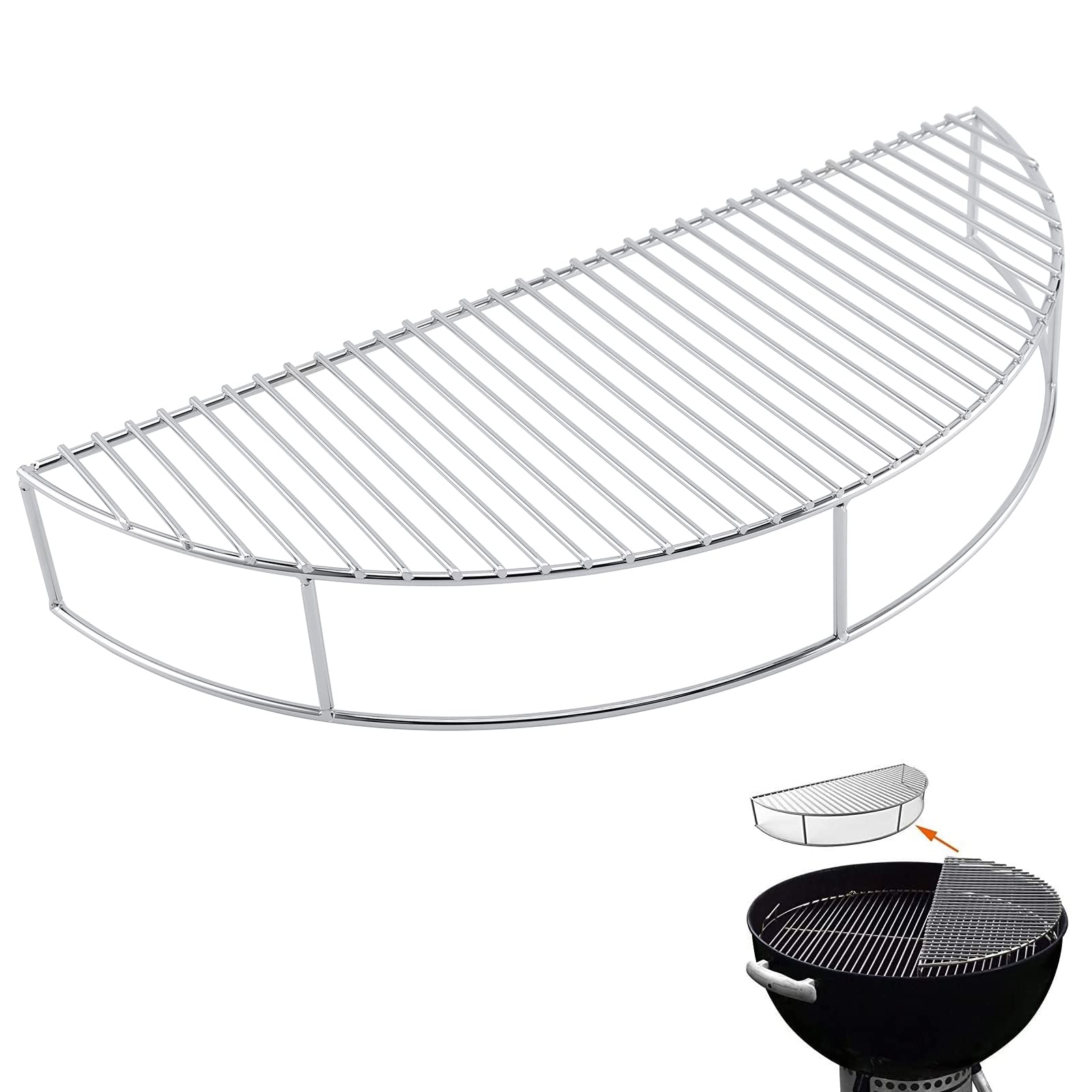 GFTIME 8836 52.3CM Weber 57CM Charcoal Grill Chrome Grill Parts for Weber Charcoal Grills Large One-Touch Charcoal Bar-B-Kettle, Smokey Mountain Cooker