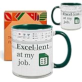 Funny Accountant Mug - Unique Spreadsheet Design Ceramic Coffee Cup for CPA & Finance Professionals | Novelty Christmas Gift for Coworkers, Accounting Boss | 11 oz -54