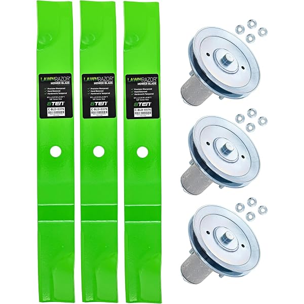 3-Pack Ariens Mower Blades For 52" Deck – Fits IKON X, IKON XL, Gravely ZT X/XL Series – 18" Length, 5/8" Center Hole