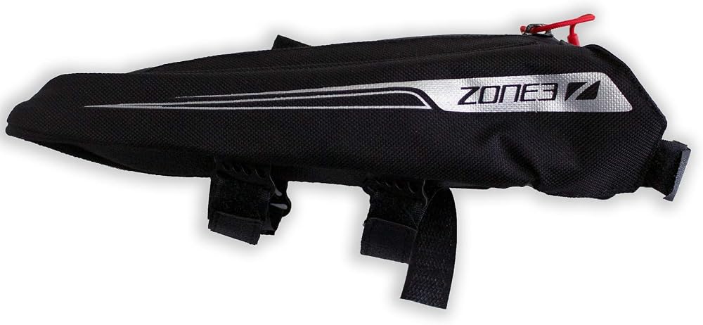 ZONE3 Aero Top Tube Bento Box Bag Black Silver One Size Cycling Triathlon