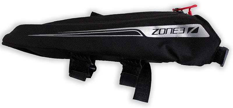 ZONE3 Aero Top Tube Bento Box Bag Black Silver One Size Cycling Triathlon