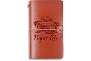 WHLBHG Outer Banks Pogue Life Leather Journal Notebook TV Show Gift Vintage Pogue Life Gift A6 Refillable Travel Writing Diary Notebook (Outer Banks Pogue LifeA6)