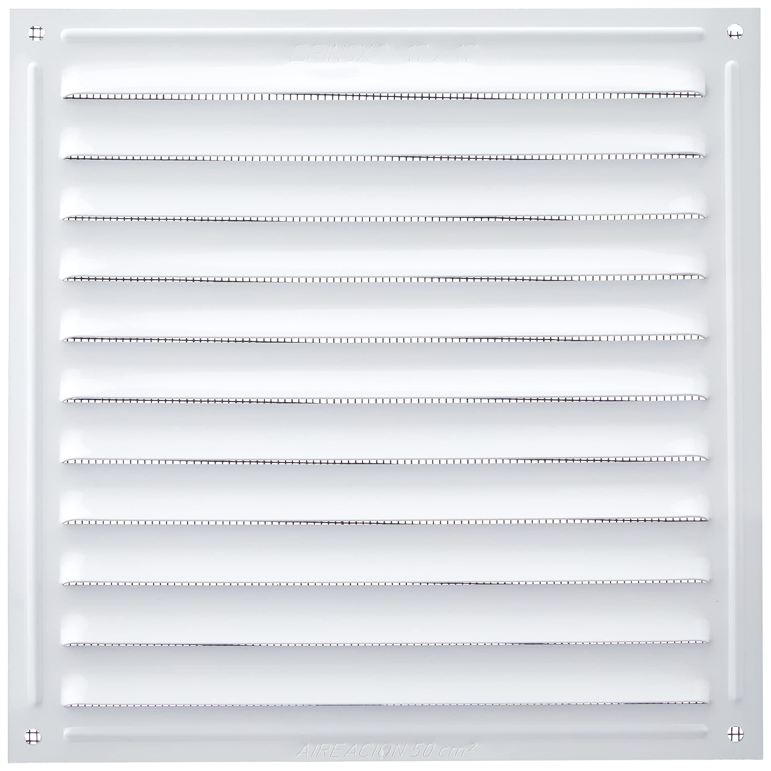 brinox b73020d Grille with Mosquito Net (17 x 17 cm) Color Lacquered White