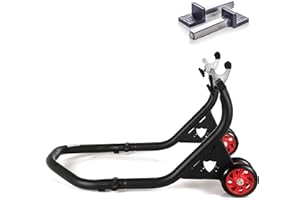 LC Race Tech Motorcycle Racing Rear Four wheel version PU pulley Wheel Swingarm Lift Universal Spool Paddock Stands U+L KIT Compatible with Yamaha, Honda, Kawasaki, Suzuki, Ducati, BMW, Triumph