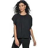 DKNY Womens Cap Sleeve Business Casual Blouse