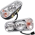 ECOTRIC Universal Halogen Snow Plow Lights Kit Compatible with Boss Western Meyer Blizzard Curtis Snowdog Replacement for 131
