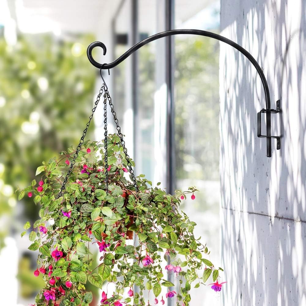 AJART Swivel Hanging Basket Bracket (16″/Black) Hanging